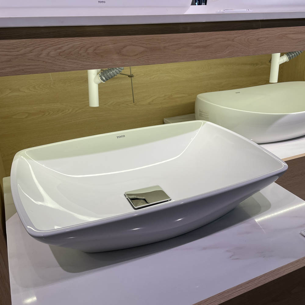 Chậu lavabo đặt bàn Galalato TOTO PJS02WE#GW (PJS02WEGW) trắng bóng