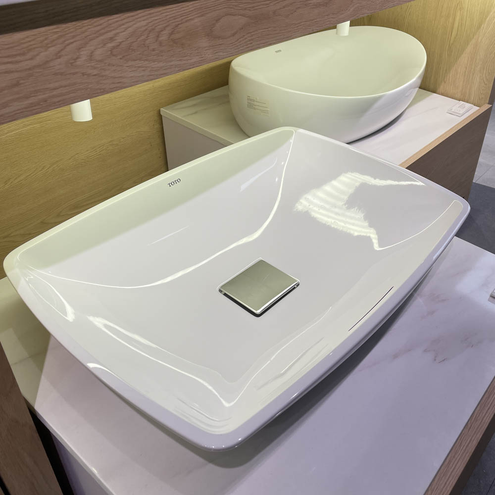 Chậu lavabo đặt bàn Galalato TOTO PJS02WE#GW (PJS02WEGW) trắng bóng