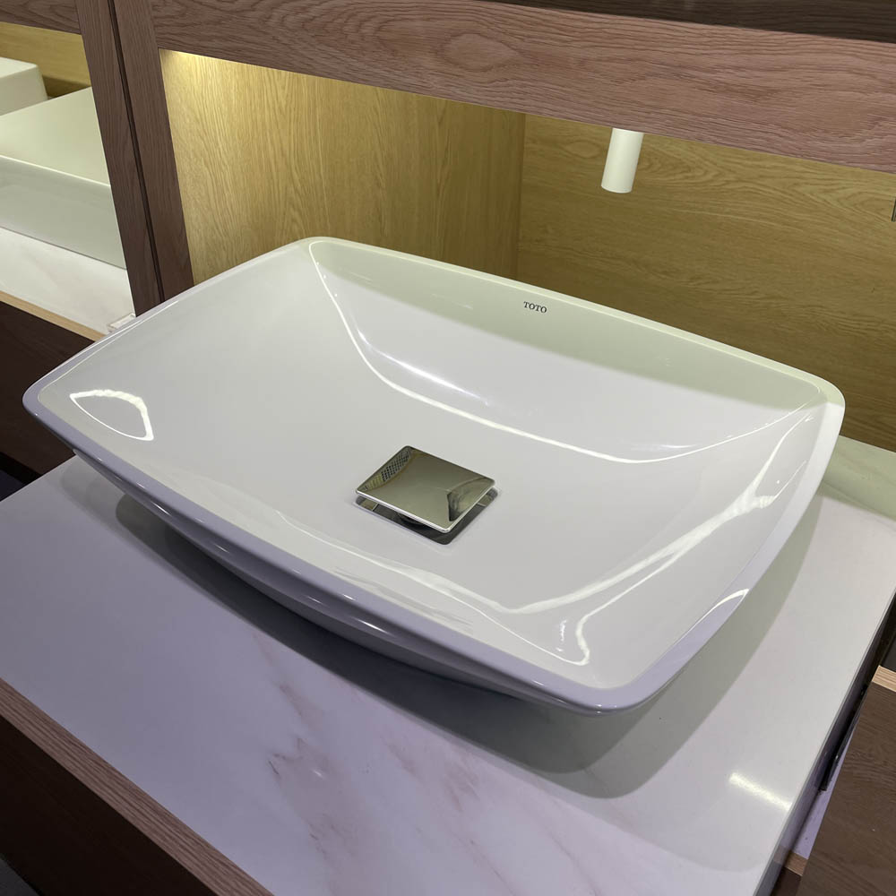 Chậu lavabo đặt bàn Galalato TOTO PJS02WE#GW (PJS02WEGW) trắng bóng