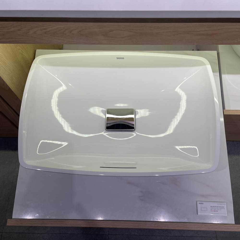 Chậu lavabo đặt bàn Galalato TOTO PJS02WE#GW (PJS02WEGW) trắng bóng