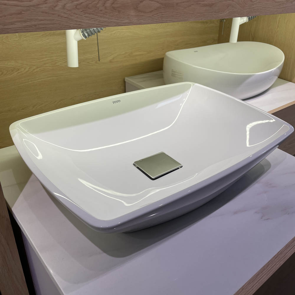 Chậu lavabo đặt bàn Galalato TOTO PJS02WE#GW (PJS02WEGW) trắng bóng