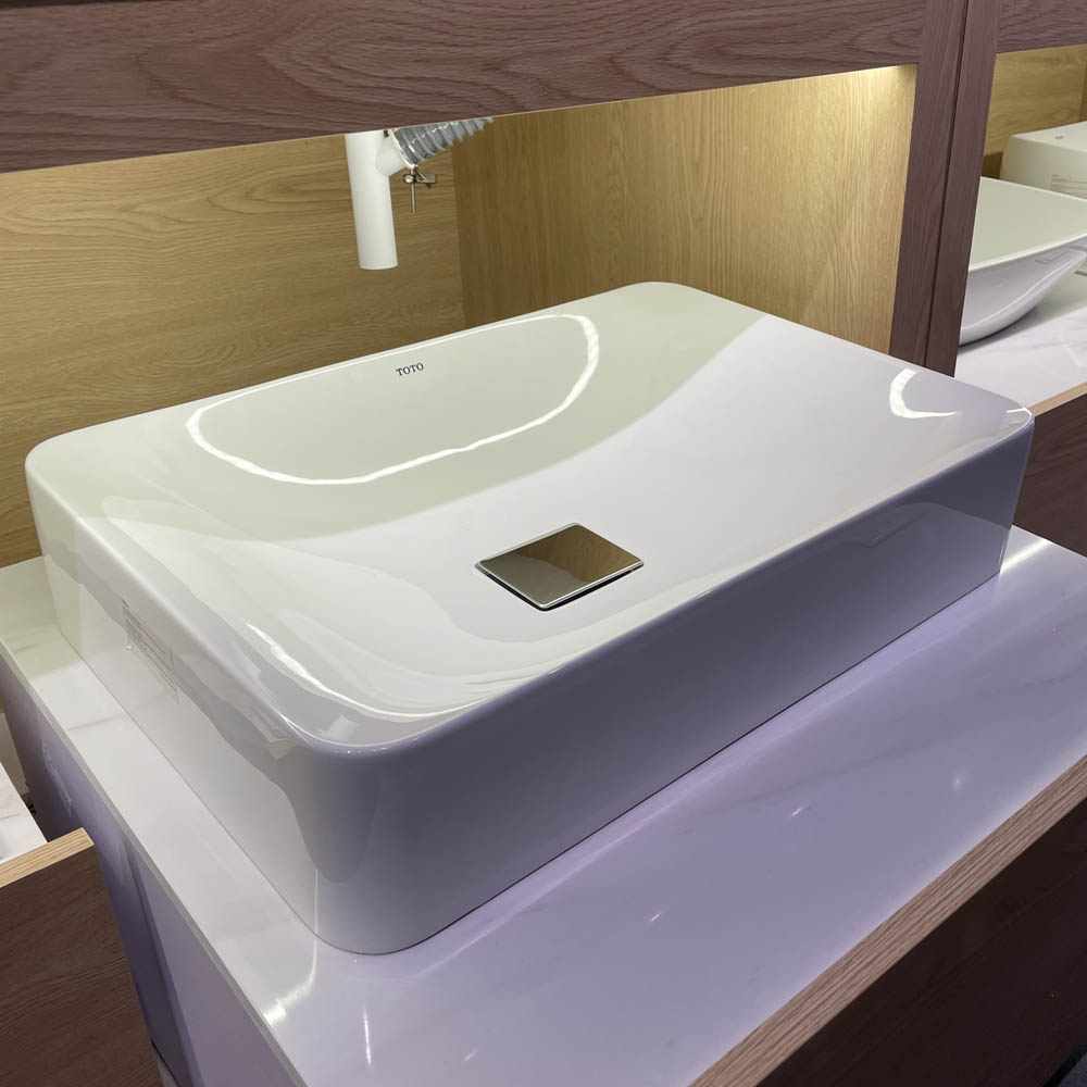 Chậu lavabo đặt bàn Galalato TOTO PJS03WE#GW (PJS03WEGW) trắng bóng