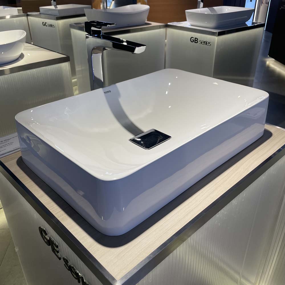 Chậu lavabo đặt bàn Galalato TOTO PJS03WE#GW (PJS03WEGW) trắng bóng