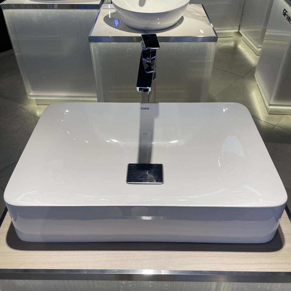 Chậu lavabo đặt bàn Galalato TOTO PJS03WE#GW (PJS03WEGW) trắng bóng