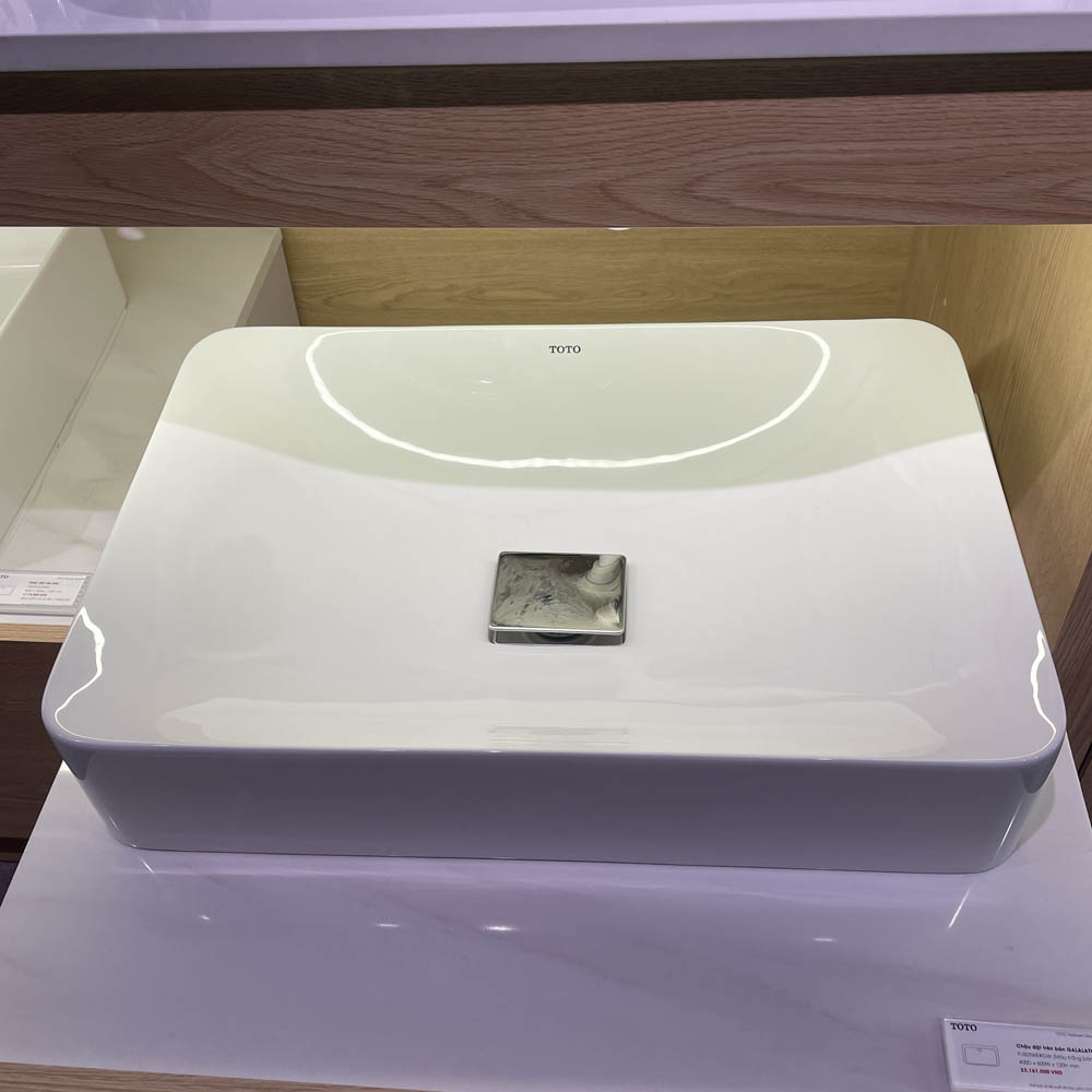 Chậu lavabo đặt bàn Galalato TOTO PJS03WE#GW (PJS03WEGW) trắng bóng