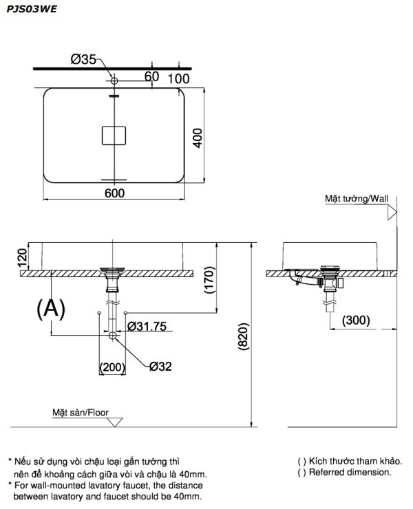 Chậu lavabo đặt bàn Galalato TOTO PJS03WE#MW (PJS03WEMW) trắng mờ