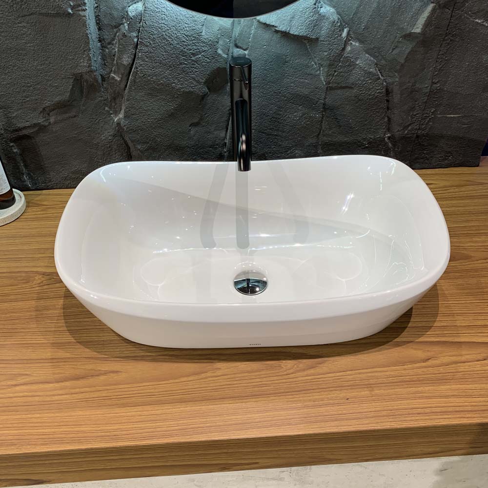 Chậu lavabo đặt bàn Galalato TOTO PJS07WE#GW (PJS07WEGW) trắng bóng