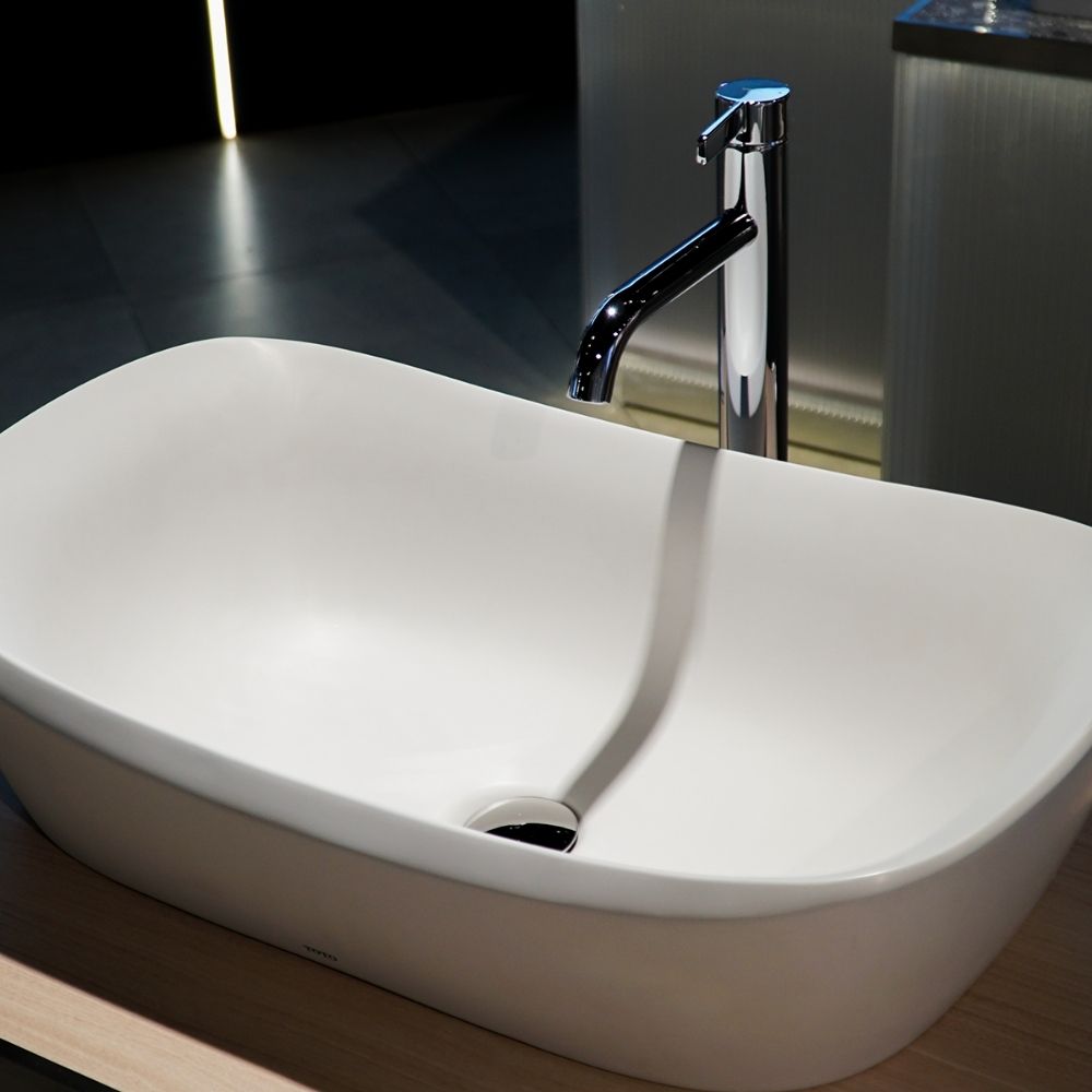 Chậu lavabo đặt bàn Galalato TOTO PJS07WE#MW (PJS07WEMW) trắng mờ