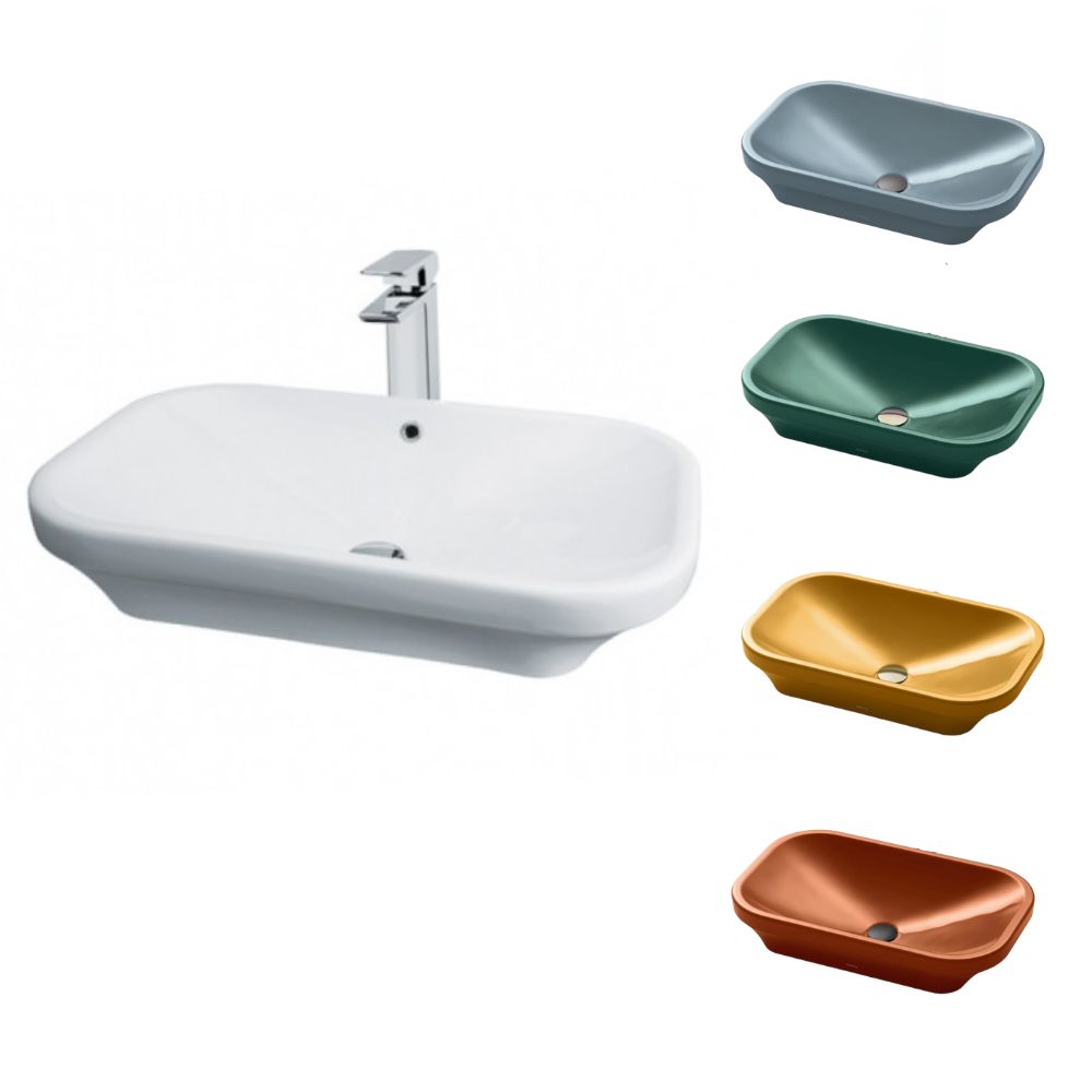Chậu rửa lavabo đặt bàn TOTO LW630JW/F chậu men màu