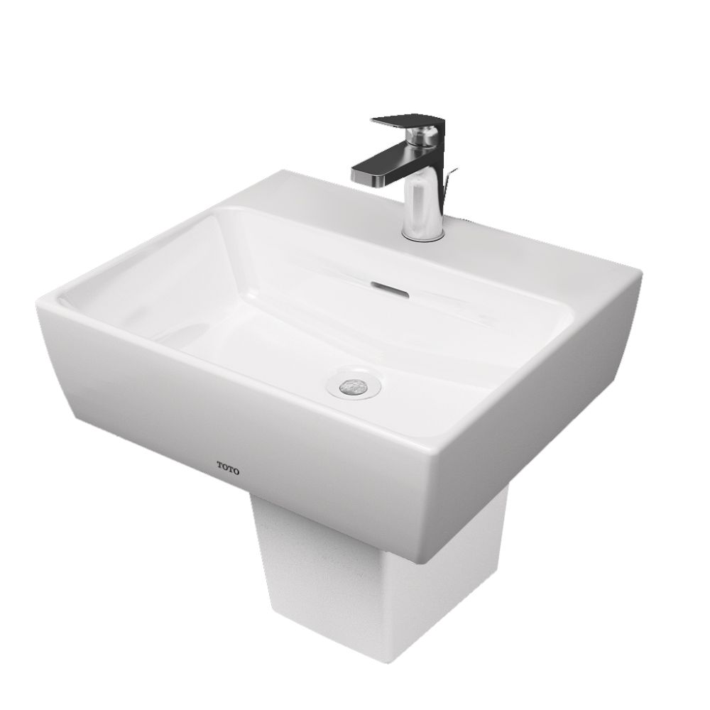 Chậu lavabo treo tường TOTO LHT328CHR chân lửng
