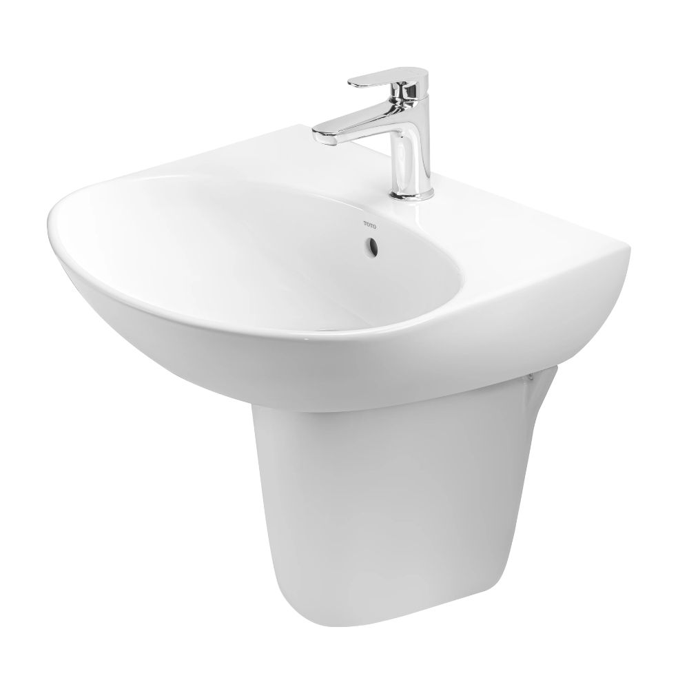 Chậu rửa lavabo treo tường TOTO LHT333C#XW chân lửng