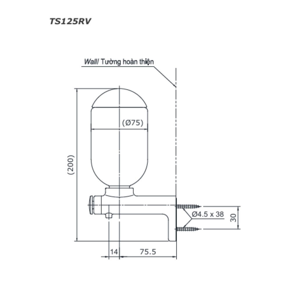 Hộp đựng xà phòng TOTO TS125RV dạng nhấn treo tường