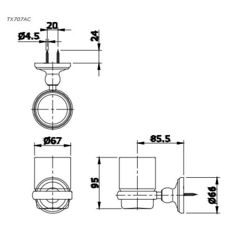 Lô bàn chải TOTO TX707AC Curio