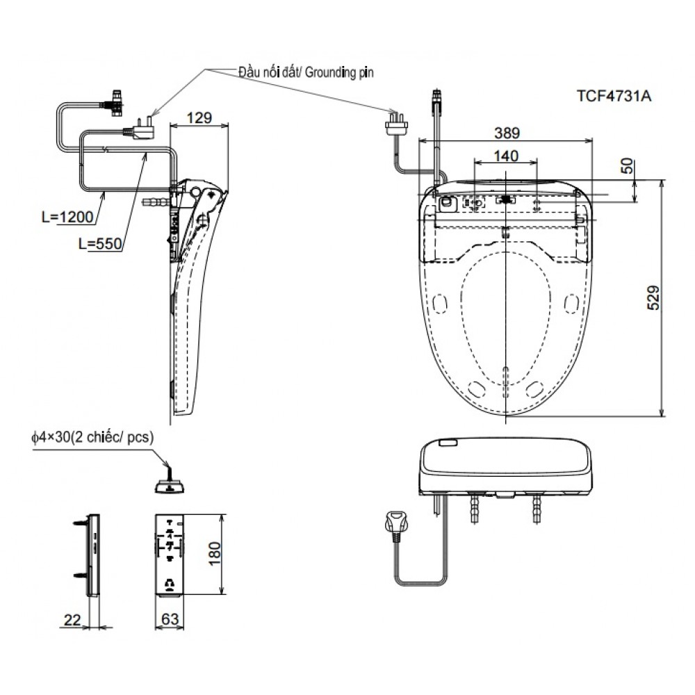 Nắp rửa điện tử TOTO TCF4731A#NW1 W4