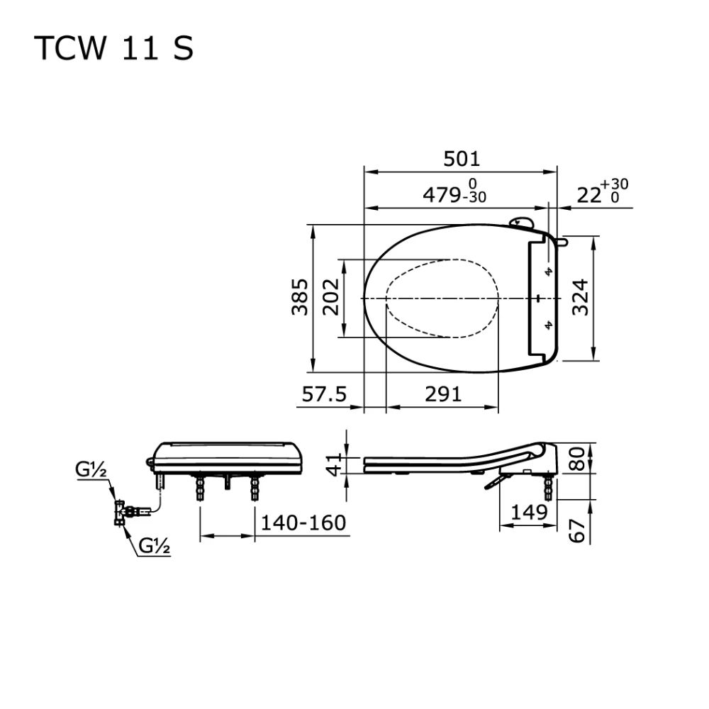 Nắp bồn cầu rửa cơ TOTO TCW11S (E6)