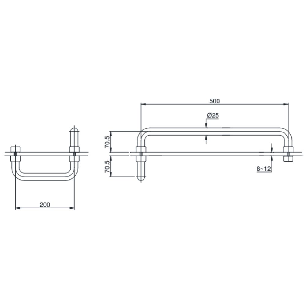 Tay nắm vách tắm TOTO TX10B