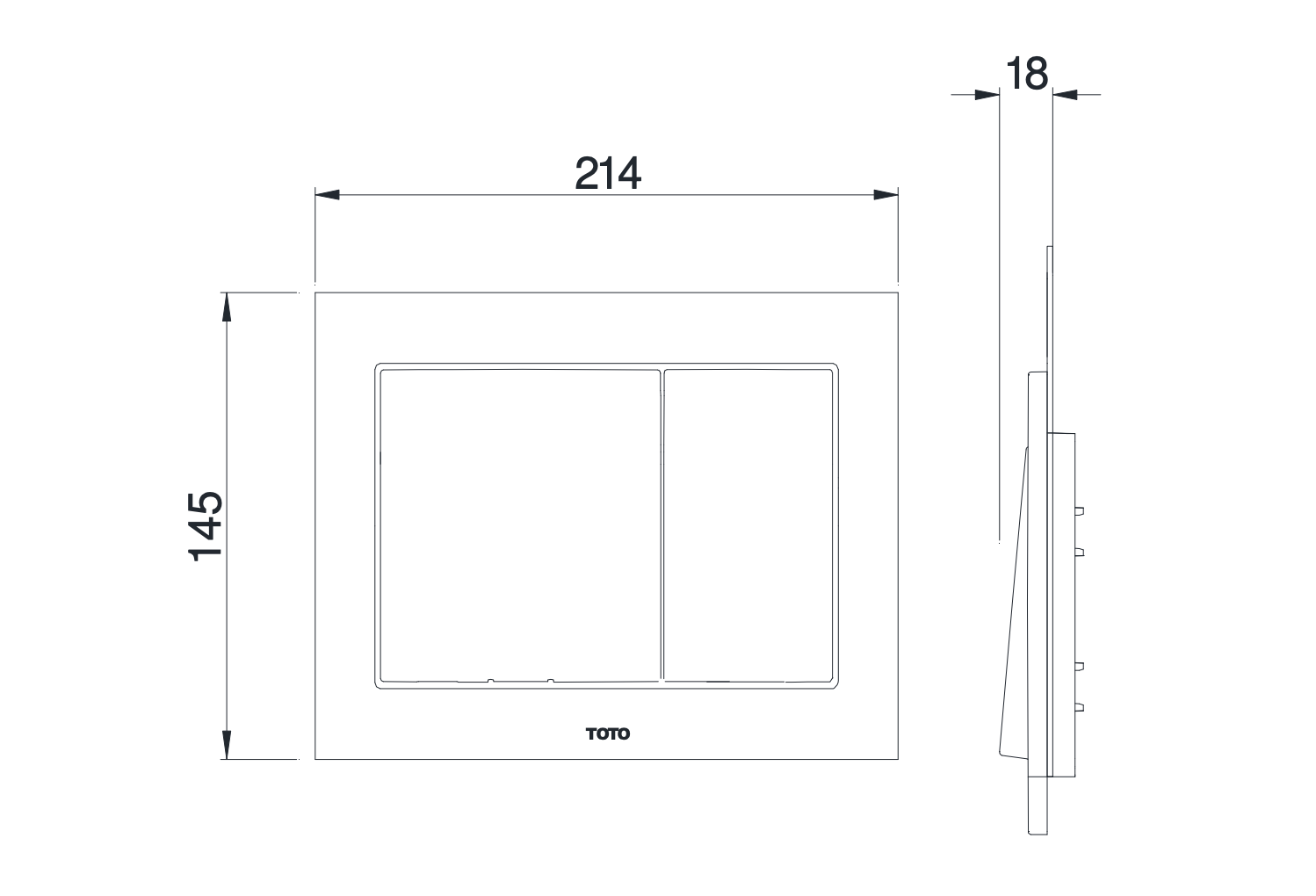 Nắp đậy nút nhấn xả TOTO MB007D / MB007DP