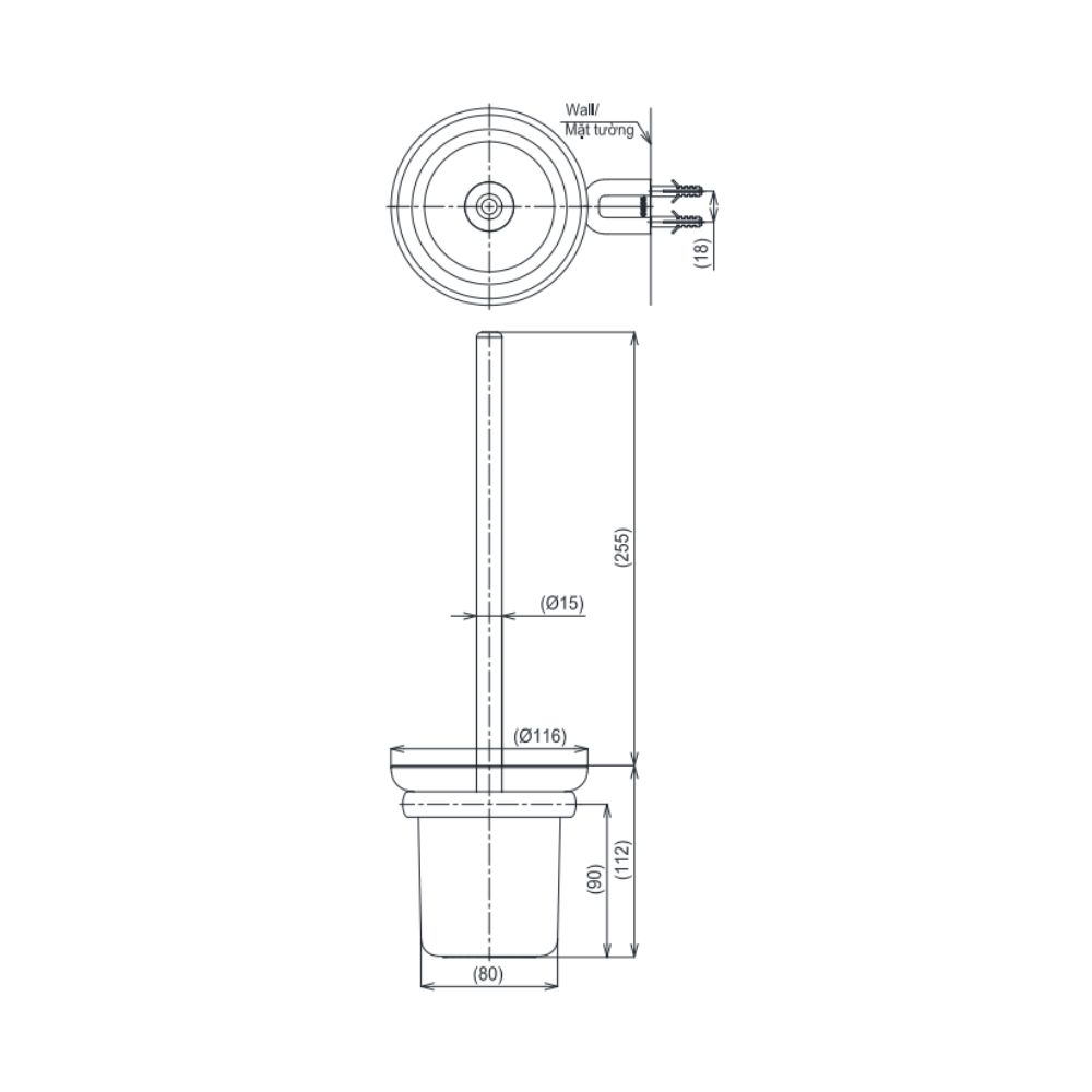 Bộ cọ vệ sinh TOTO YAB411V