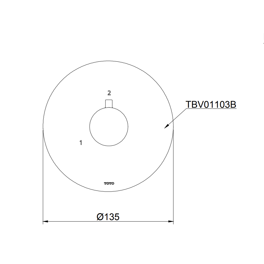 Van chuyển hướng 2 đường nước TOTO TBV01103B