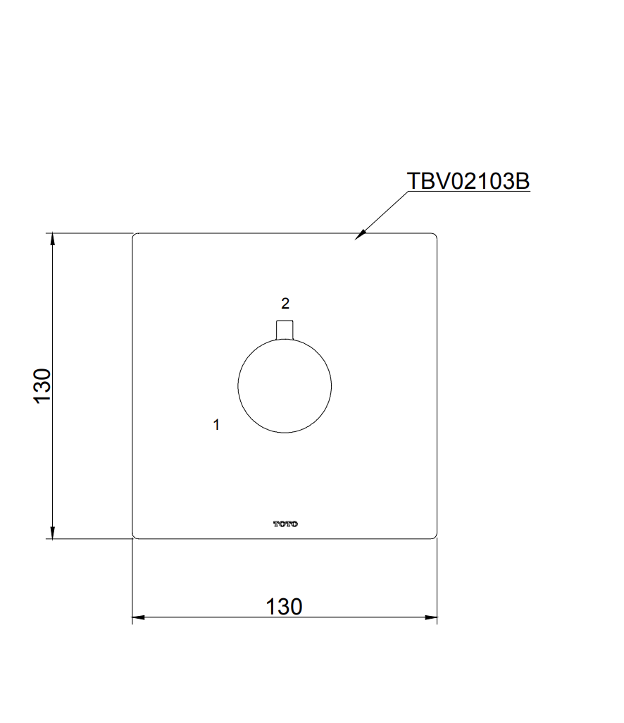Van chuyển hướng 2 đường nước TOTO TBV02103B