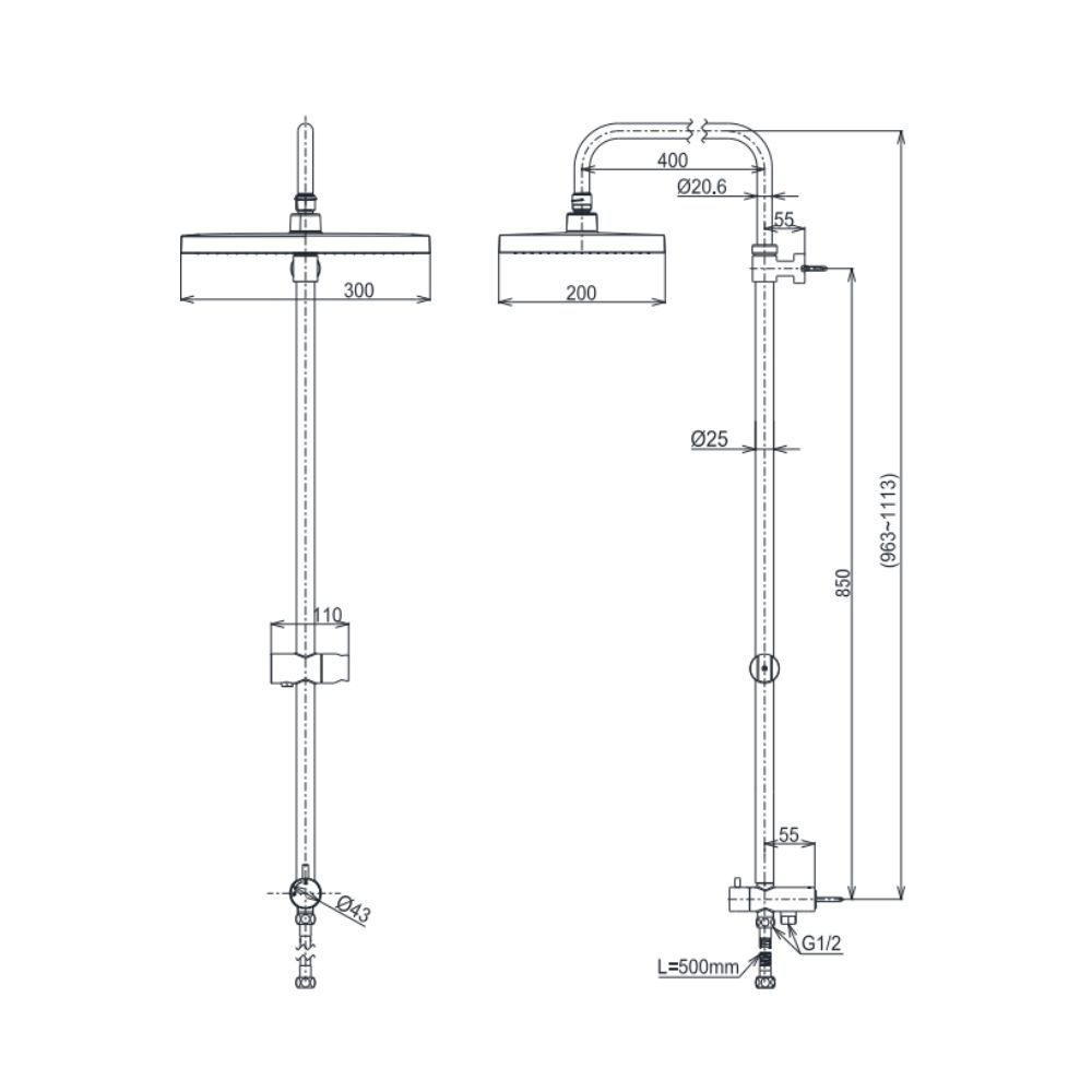 Bộ sen cây nóng lạnh TOTO TBW13040V TBG04302VA TBW07009A
