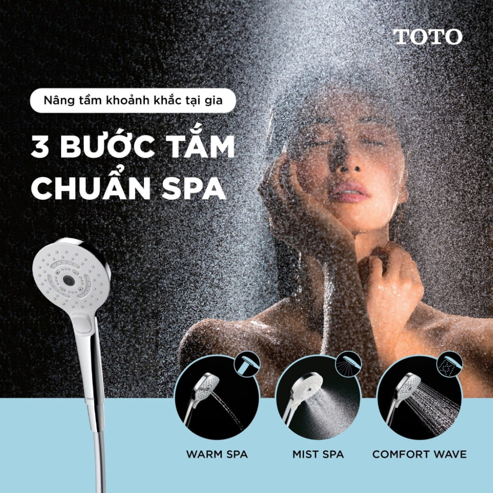 Tay sen tắm TOTO TBW01035V (3 chế độ) phun sương MistSpa