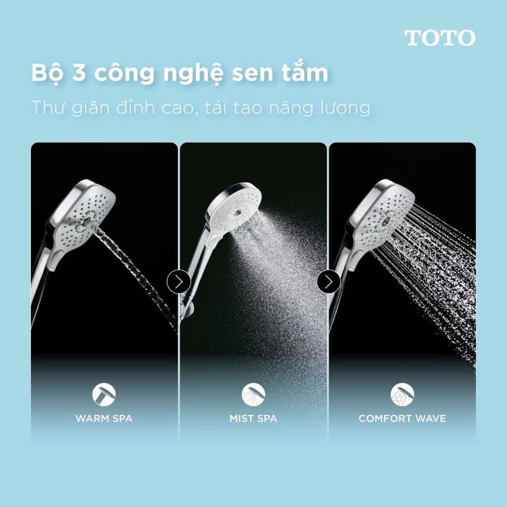 Tay sen tắm TOTO TBW01035V (3 chế độ) phun sương MistSpa