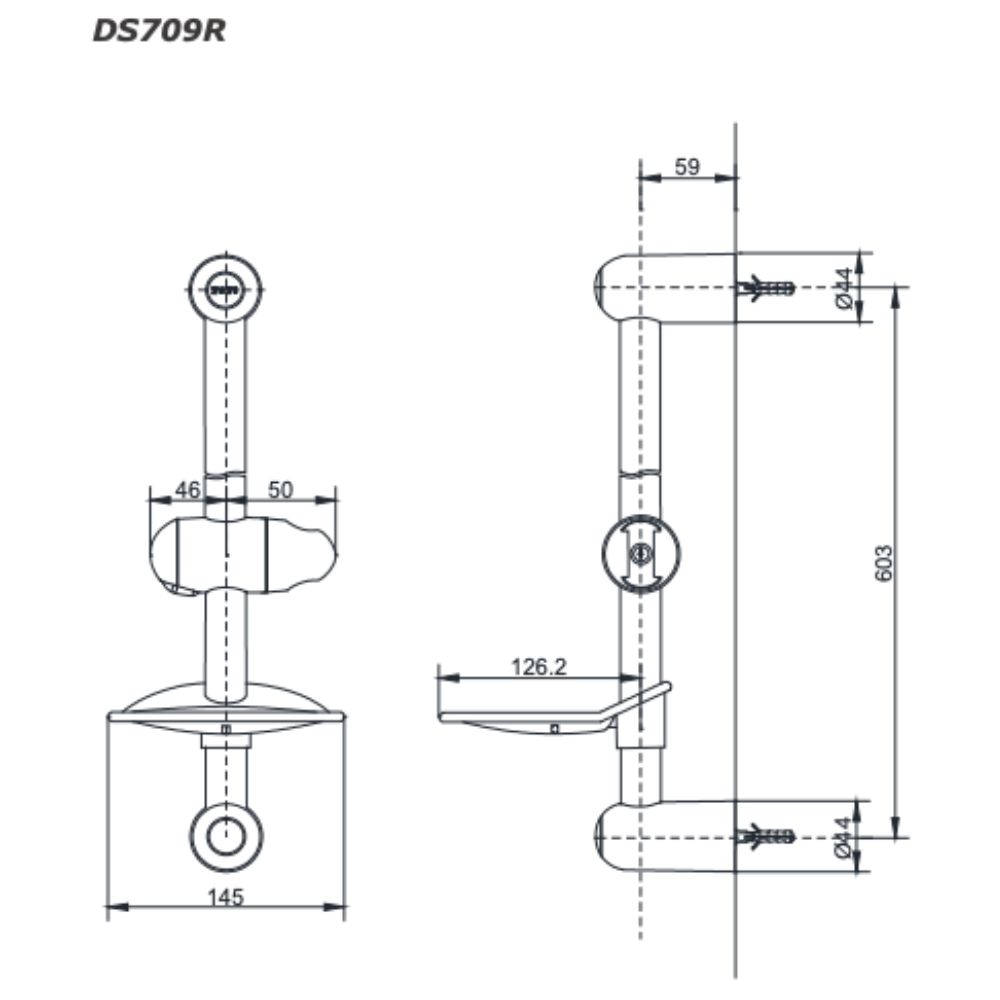 Thanh trượt sen tắm TOTO DS709R