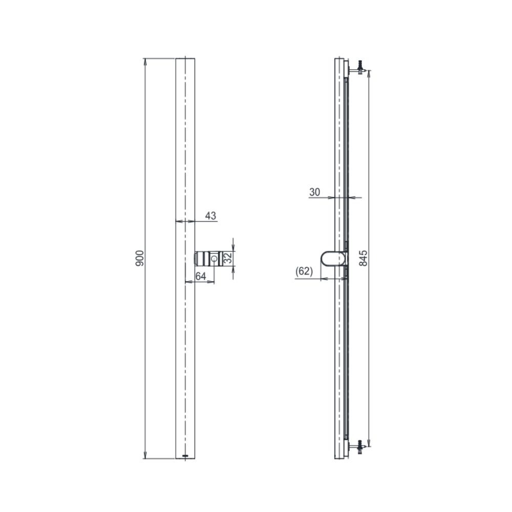 Thanh trượt sen tắm TOTO TBW160V0A (900 mm)