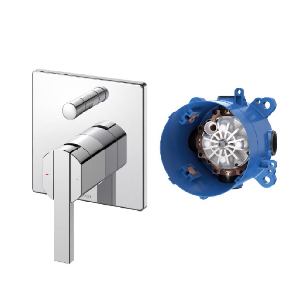 Van gật gù TOTO TBG153D0A/TBN01001B điều chỉnh nóng lạnh kèm nút chuyển hướng và phụ kiện âm tường