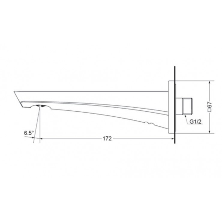 Vòi xả bồn âm tường GE TOTO TBG07001B