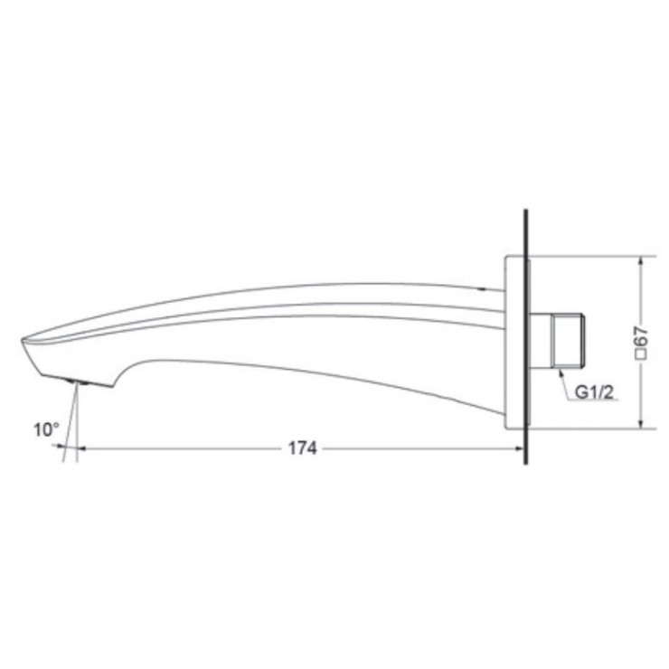 Vòi xả bồn âm tường GM TOTO TBG09001B