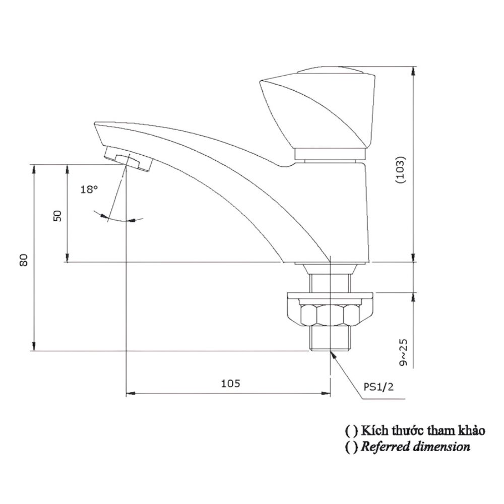 Vòi lavabo lạnh TOTO TS105B13