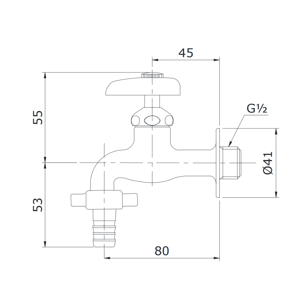 Vòi nước lạnh gắn tường TOTO T26-13