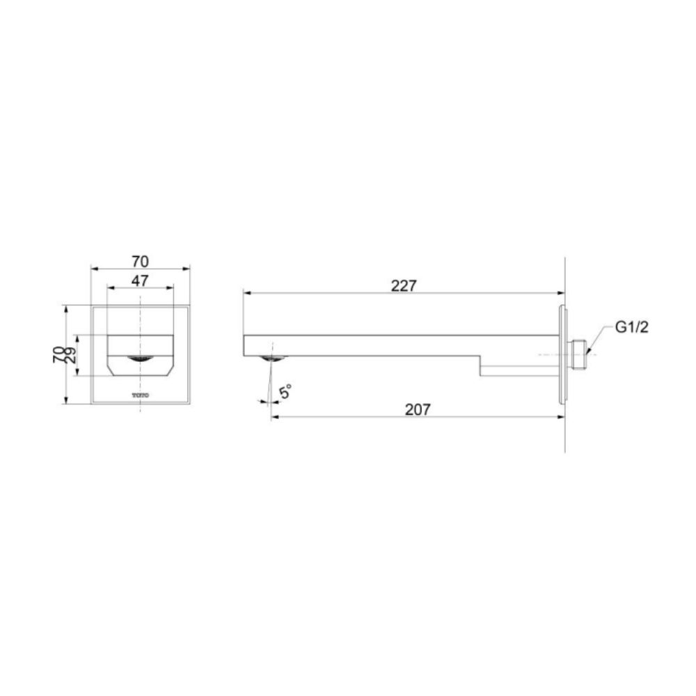 Vòi xả bồn âm tường GK TOTO TBG150H0A