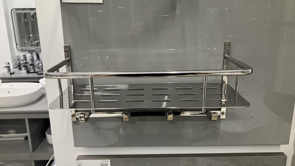 Kệ inox tấm dài đơn có móc inox 304 Tovashu MTD1