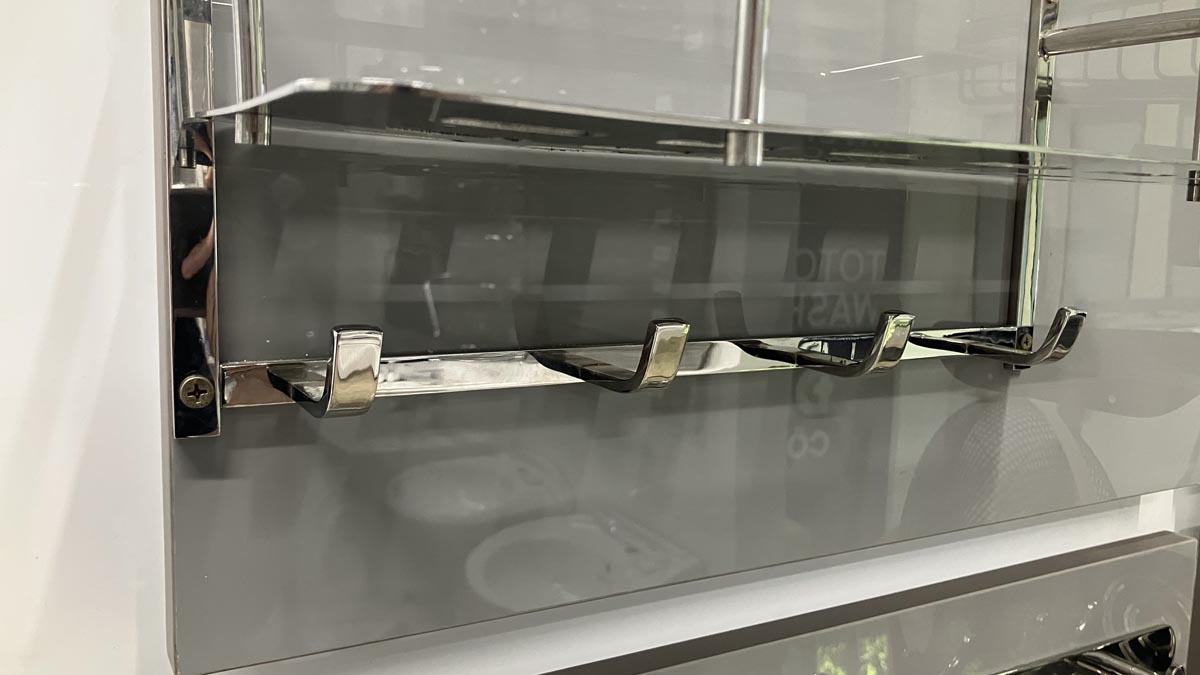 Kệ inox tấm dài đơn có móc inox 304 Tovashu MTD1