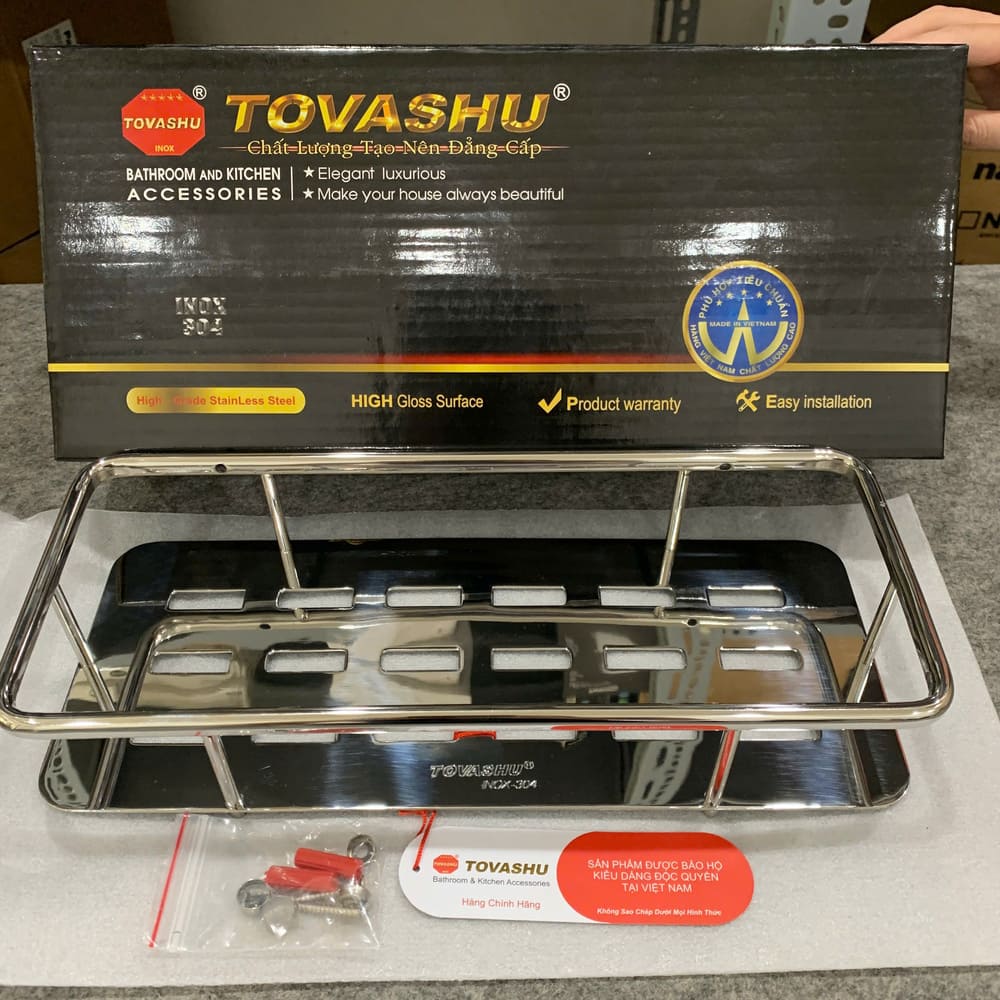 Kệ inox tấm dài đơn inox 304 Tovashu TD1