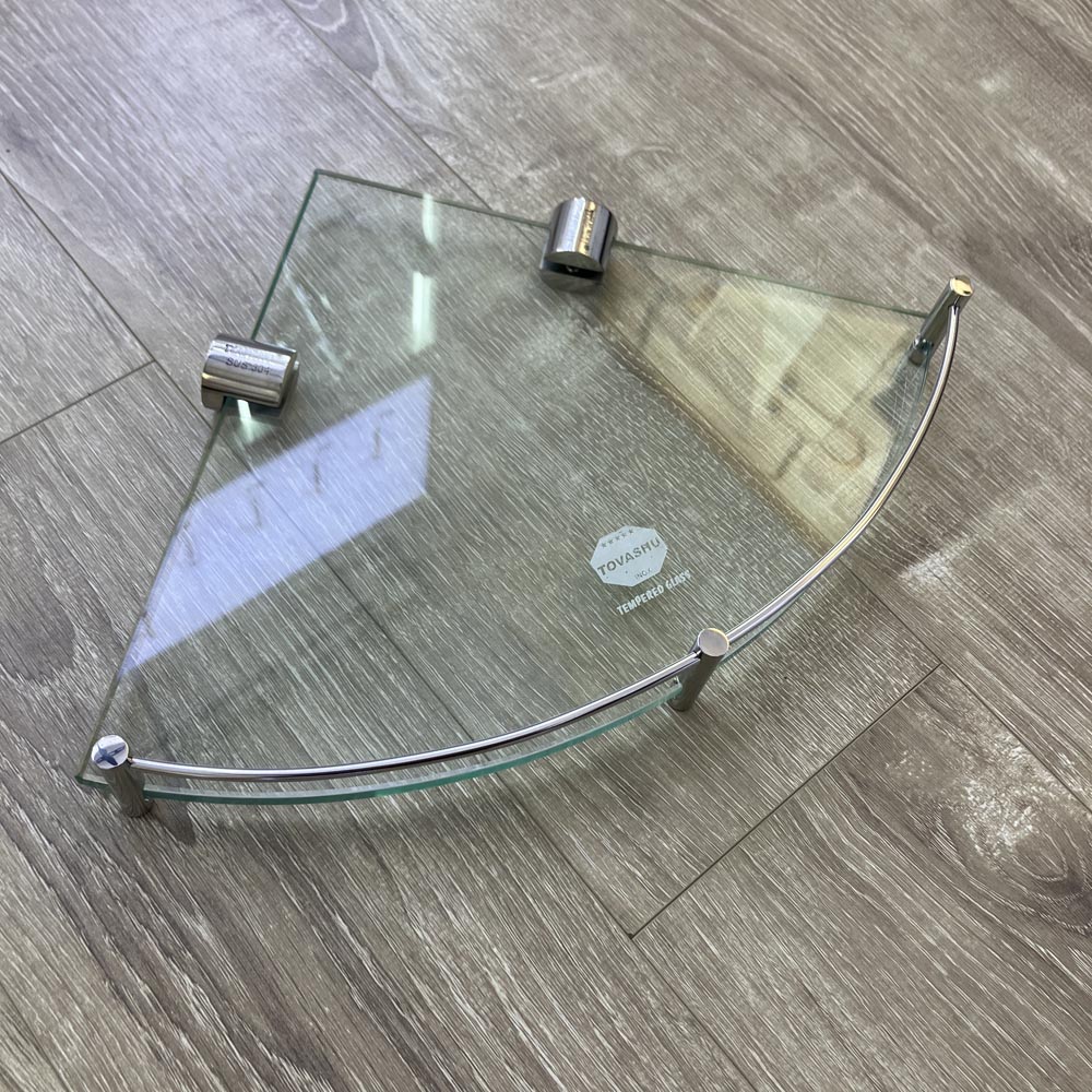 Kệ kiếng góc cường lực inox 304 Tovashu GK