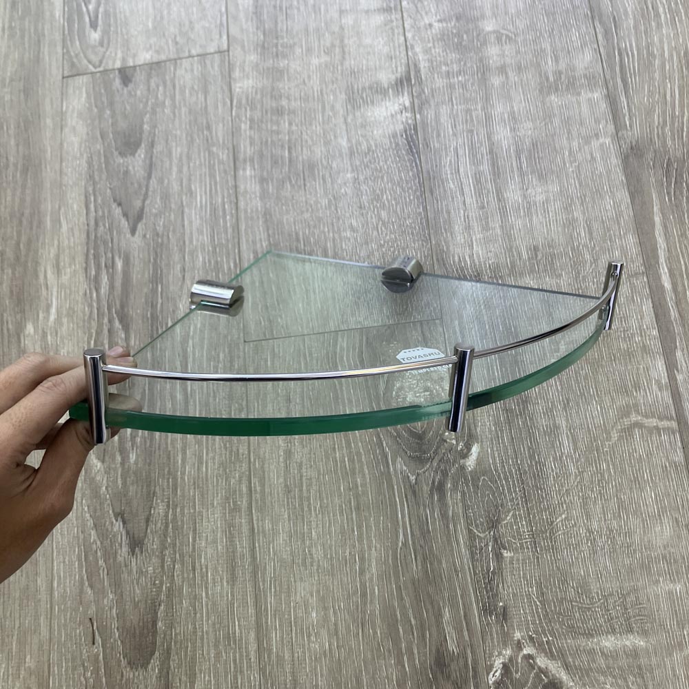Kệ kiếng góc cường lực inox 304 Tovashu GK