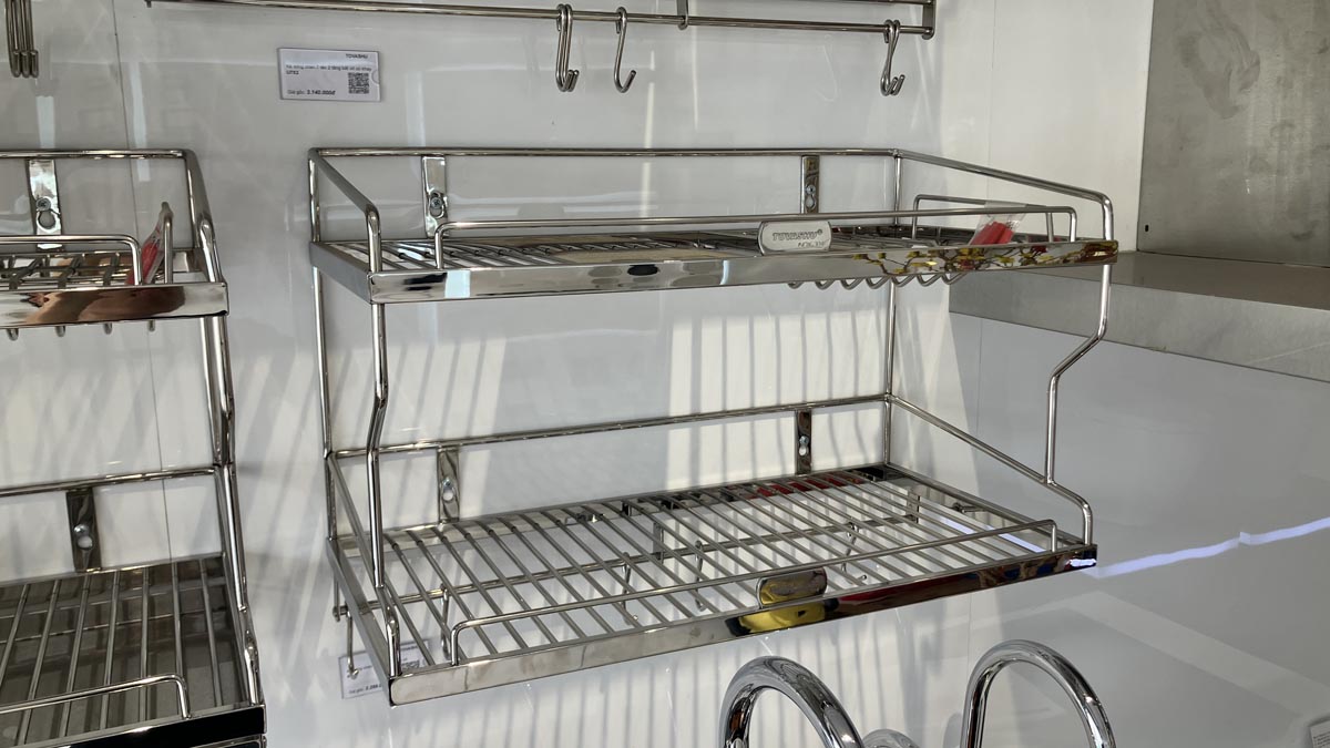 Kệ sóng chén 6 tấc 2 tầng bắt vít 6X2