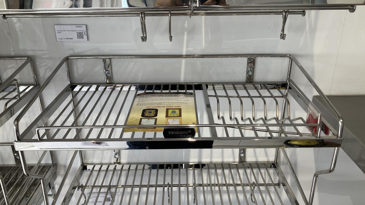 Kệ sóng chén 6 tấc 2 tầng bắt vít 6X2