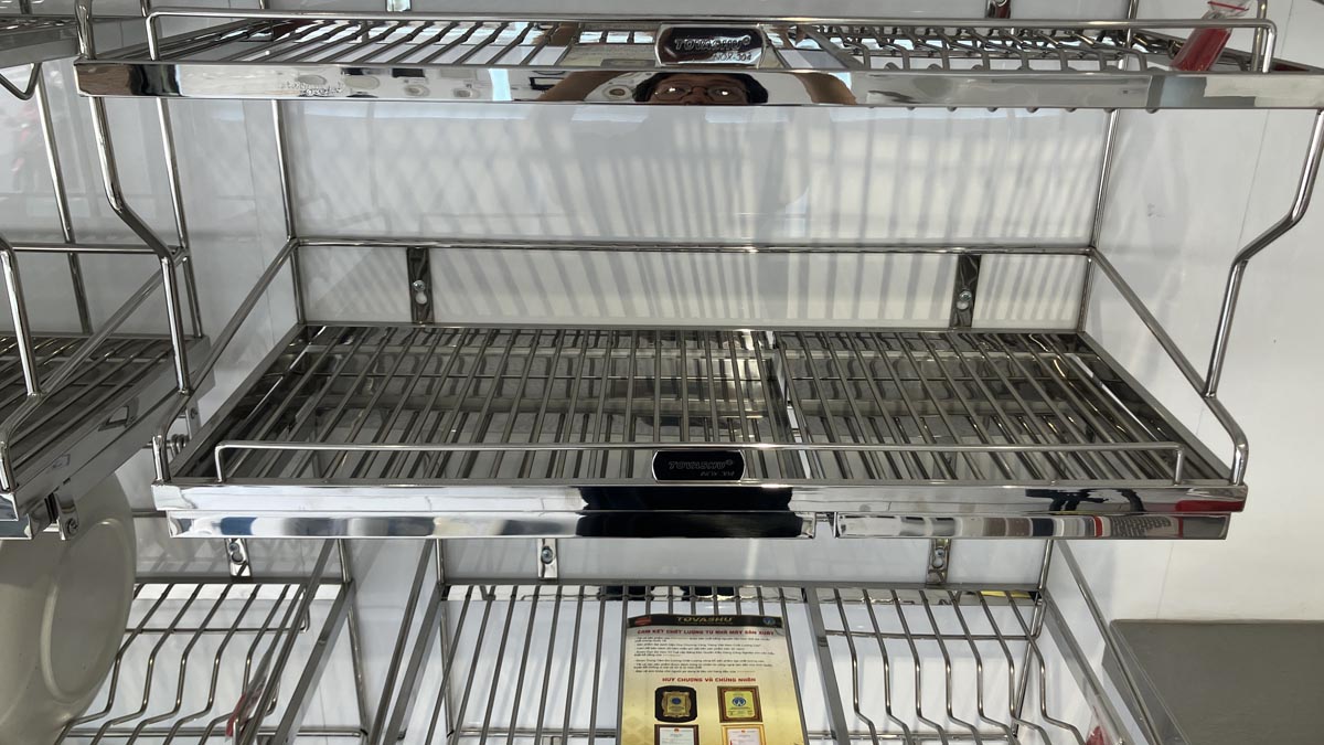 Kệ sóng chén 7 tấc 2 tầng bắt vít có khay U7X2