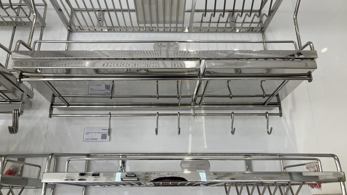 Kệ sóng chén 7 tấc 2 tầng bắt vít có khay U7X2