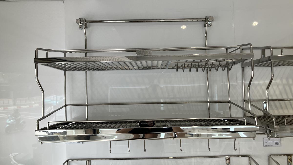 Kệ sóng chén 8 tấc 2 tầng treo có khay U8T2