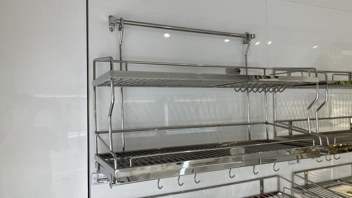 Kệ sóng chén 8 tấc 2 tầng treo có khay U8T2