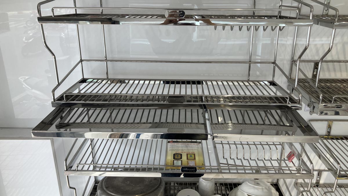 Kệ sóng chén 8 tấc 2 tầng treo có khay U8T2