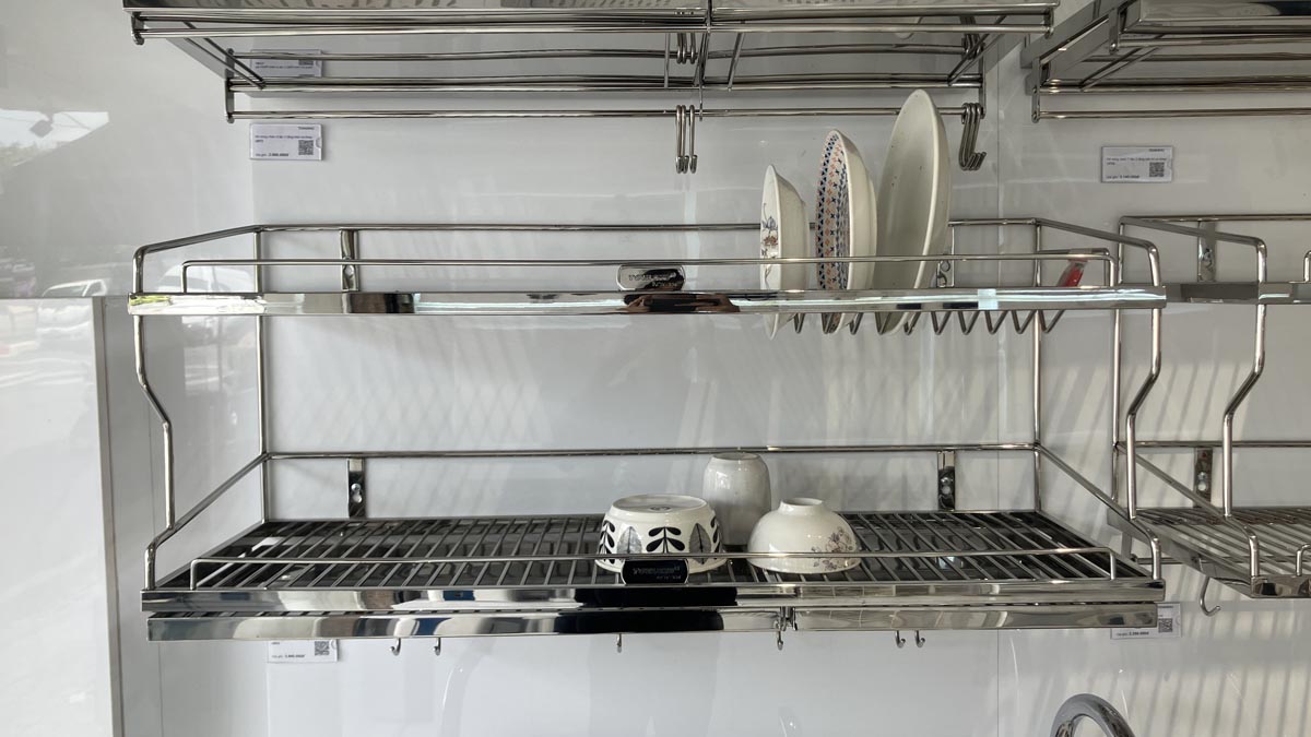 Kệ sóng chén 9 tấc 2 tầng bắt vít có khay U9X2