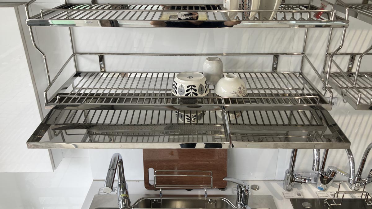 Kệ sóng chén 9 tấc 2 tầng bắt vít có khay U9X2