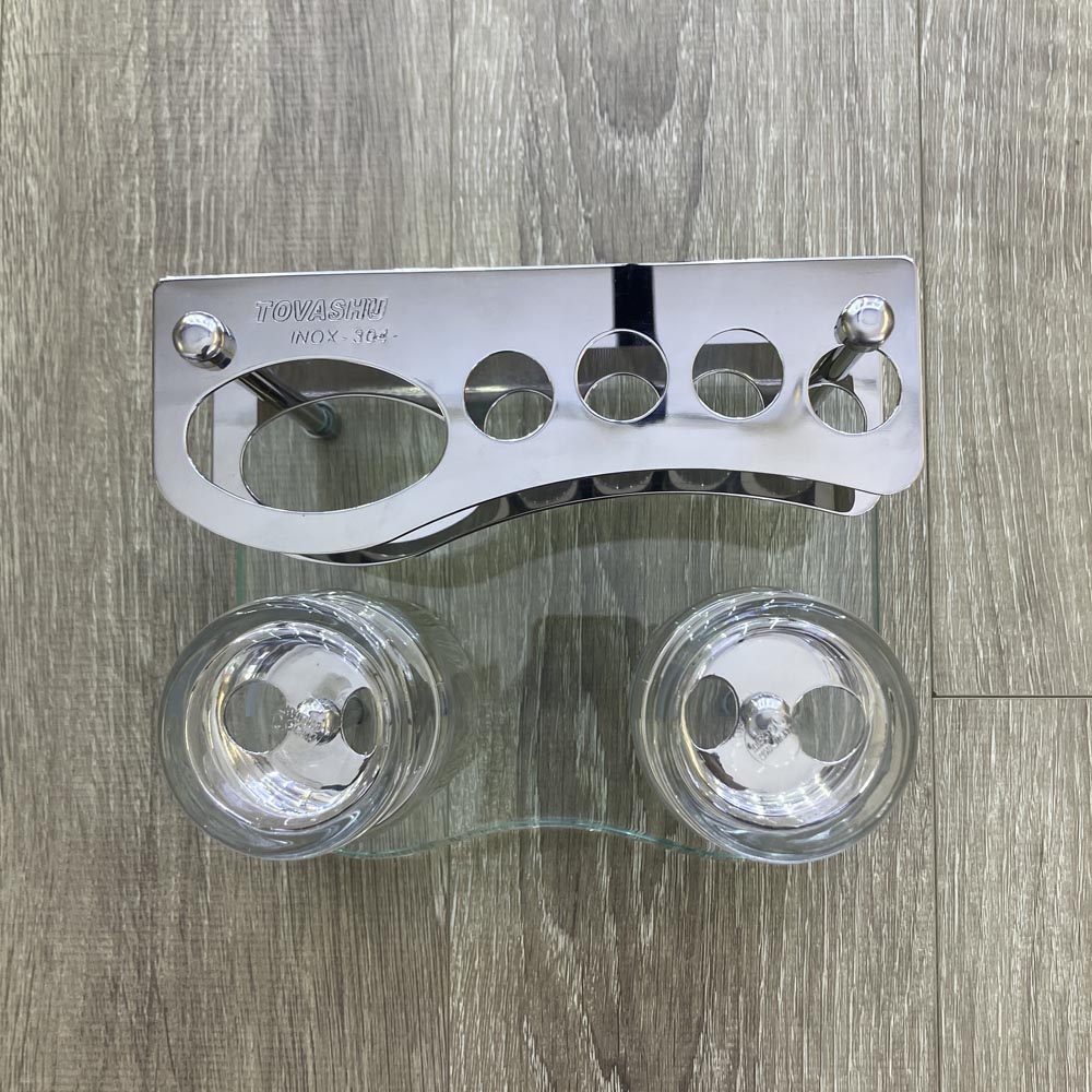 Kệ ly đôi inox 304 Tovashu 6633
